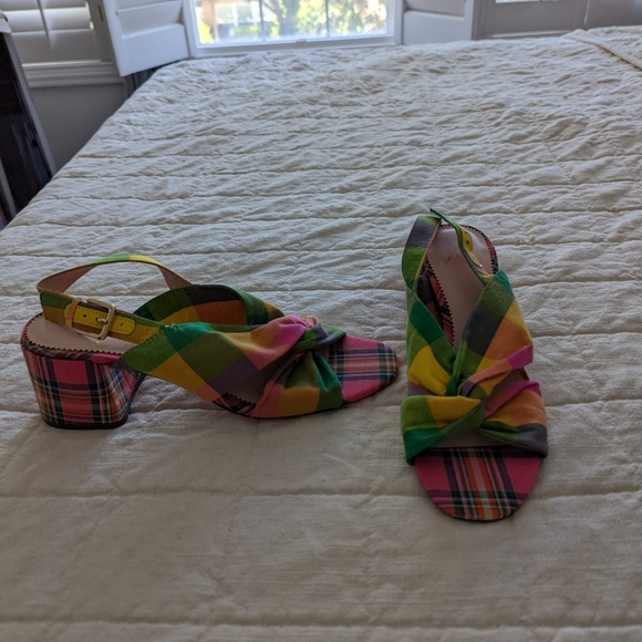 Nwot JCrew plaid awesome heels